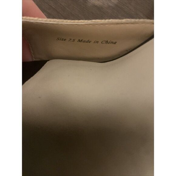 X For Love & Lemons Natalie Heel Sandals Beige Natural Black DOLCE VITA 7.5 - Picture 7 of 7